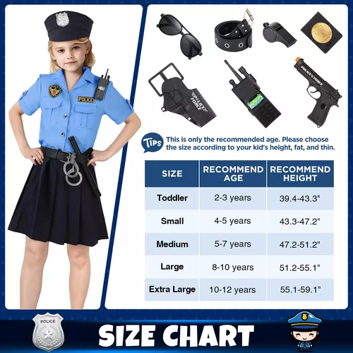 Luucio SWAT Disfraz de oficial de policía para niños, disfraz de policía  para niños, con disfraz