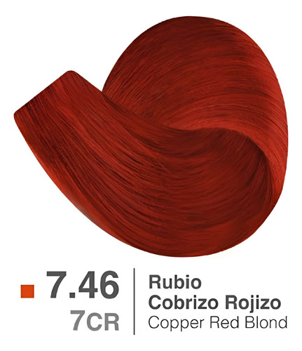 Tinte Nutrapel Colortech Zero Sin Amoniaco 20 Vol. 7.46 Rubio Cobrizo Rojizo
