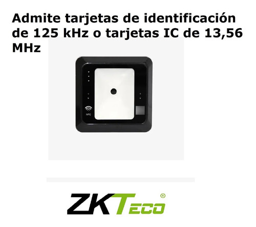 Imagen 4 de 9 de Lector De Codigos Qr Wiegand Tarjeta Rfid Zkteco Qr500