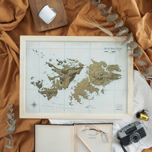 Mapa Malvinas Argentinas 29,7x42 Poster Lámina Mapoteca