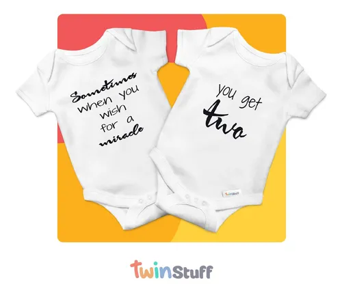 Twinstuff Mono Para Bebe Gemelo - Conjunto De Mamelucos Faci