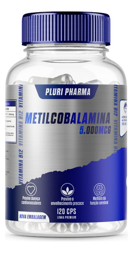 Metilcobalamina - Vitamina B12 - 5.000mcg 120 Cápsulas