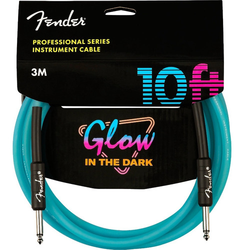 Cable Fender Glow In The Dark Azul 3 Metros Fluorescente
