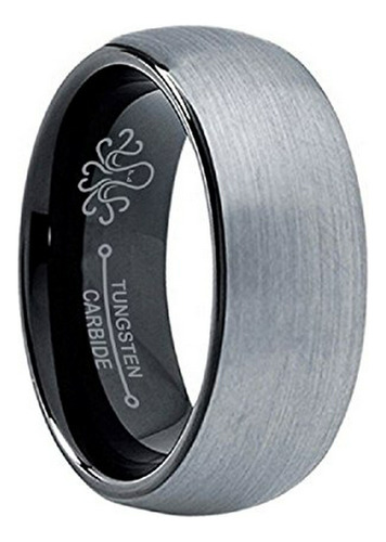 Hombres Párr Tungsteno Anillo Boda Banda 6 Mm 8 Mm Cepillado