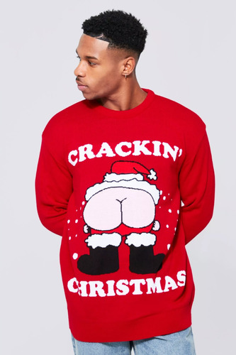 Sweater De Navidad Santa Sexy 1 Tejido Talla  M