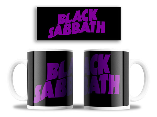 Taza Mug Personalizado Black Sabbath + Portavasos + Caja Ind