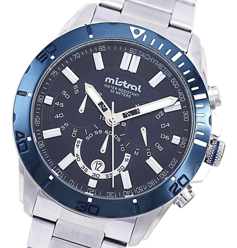 Reloj Hombre Mistral Cod: Chi-2053m-02 Taquímetro Sumergible