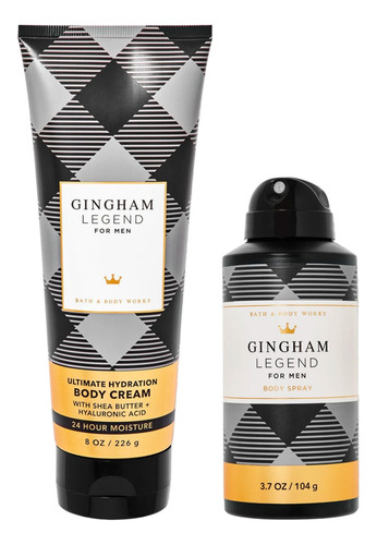 Gingham Legend Spray Y Crema Caballero Bath & Body Works