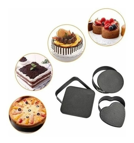 Set De Moldes Antiadherente Desmontable En 3 Formas