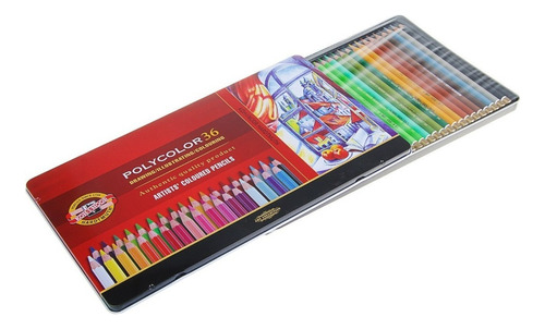 Lapices Colores Profesionales Koh-i-noor Polycolor Lata X 36
