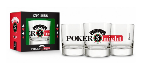 Copo Atol Whisky Vidro Personalizado Decorativo Poker Drink