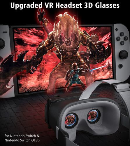 Lentes De Realidad Virtual Oivo Para Nintendo Switch Oled VR Glasses color negro