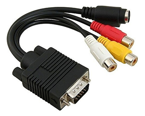 Cable Vga A Rca Vga A Tv S-video 3 Rca Pc Ordenador Ada