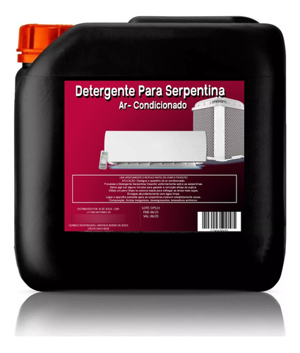 Detergente Limpeza De Serpentina Ar Condicionado 20 Litros
