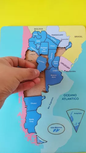 Rompecabezas Madera Mapa Argentina Puzzle