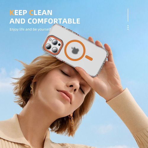 Funda De Teléfono Transparente Magnética De Lujo Para iPhone A Prueba De Golpes