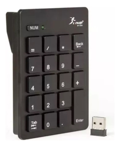 Mini Teclado Numérico Sem Fio Usb Com 20 Teclas Separadas