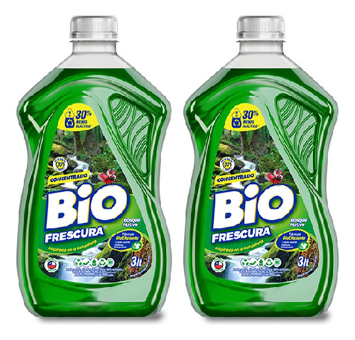 Bio Frescura Detergente Matic Liquido Bosque Nativo 2 X 3 L
