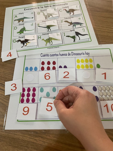 Imagen 3 de 8 de Aprende Jugando Con Los Dinosaurios Letras/números Didactico