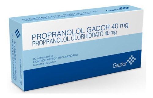 Propranolol Gador® 40mg X 20 Comprimidos