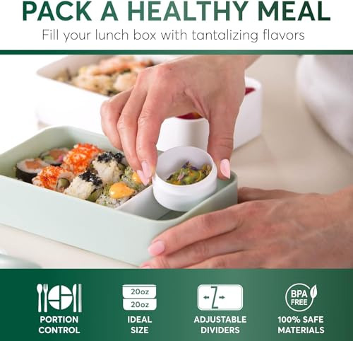 Umami Bento Box Todo En 1 Para Adultos, 100% A Prueba De Fug