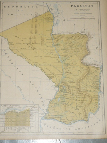 Mapa Antiguo Del Paraguay