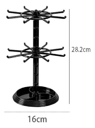 Asd Organizador De Joyas Giratorio De 2 Niveles, Soporte