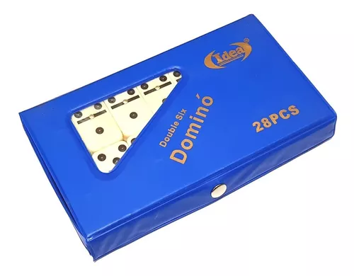 Jogo De Domino Double Six Osso Estojo C/28 Peças TOP Jogador Jogar