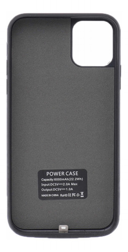 Imagen 4 de 10 de Kit Funda Cargadora iPhone 11 Mas Cable De 2 Metros