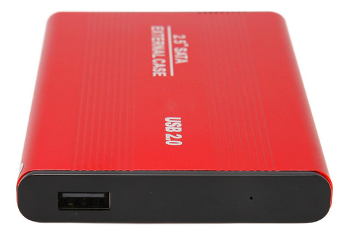 Disco Duro Externo Usb2.0 Rojo Rojo Delgado De 2,5 Pulgadas
