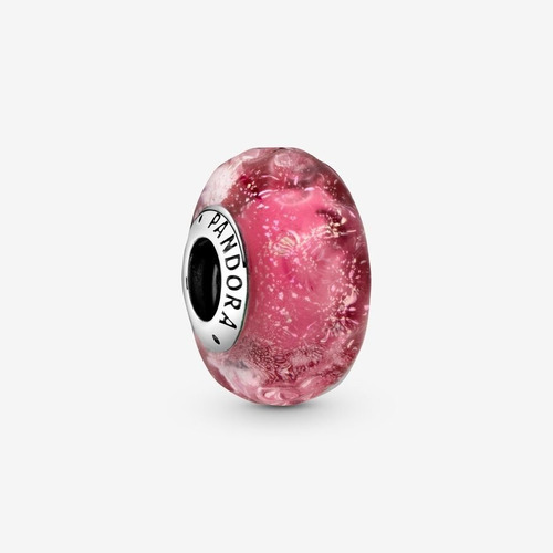 Pandora Charm De Cristal De Murano Rosa Fantasía Original