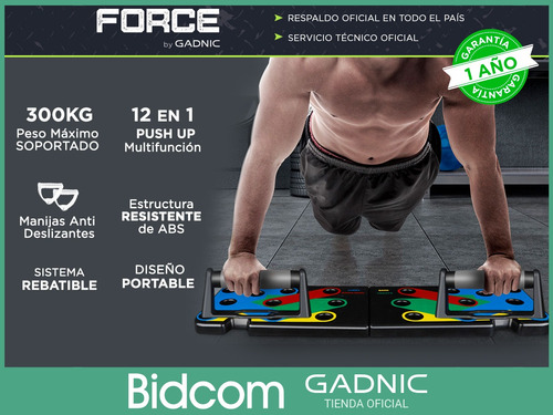 Imagen 2 de 9 de Push Up 12 En 1 Multifuncion Force Super Resistente 300kg