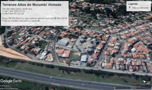 Imagem 1 de 18 de Terreno À Venda, 997 M² - Altos Do Morumbi - Vinhedo/sp - Te2394