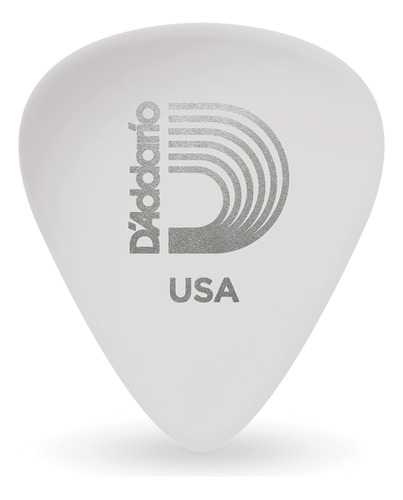 Púas De Celuloide Para Guitarra Døaddario, Color Blanco, 100