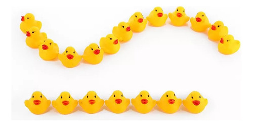 Happy Drink 50 Patito De Goma Amarillo Set Patin