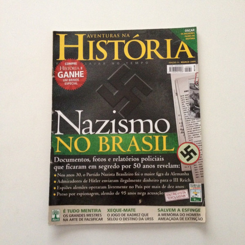 Revista Aventuras Na História Nazismo No Brasil  Z626