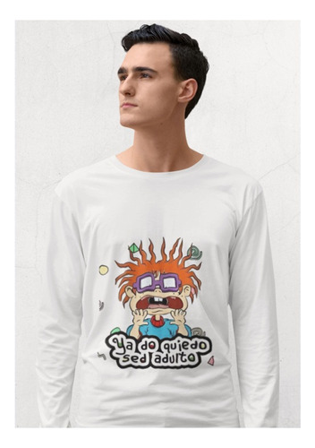 Polera Larga Rugrats  Bebes Carlitos Adulto Estampado