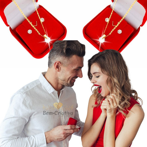 Conjunto Colar E Brincos Semijoia Banhada Promoção