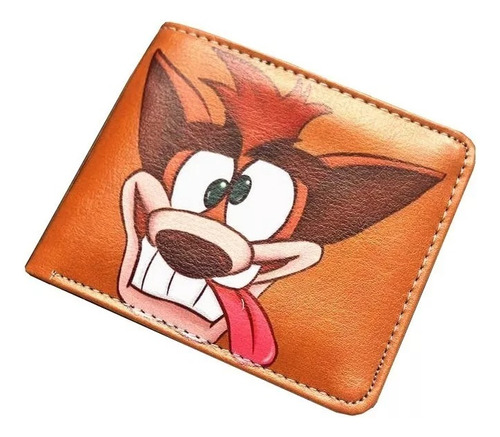 Billetera Crash Bandicoot Marsupial Cuero-pu Suave