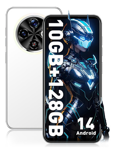 Teléfono Octa-core 10gb + 128gb 6.56 Pulgadas Android 14.0 Dual Sim Batería 6500mah 21mp Camara Smartphone Celular