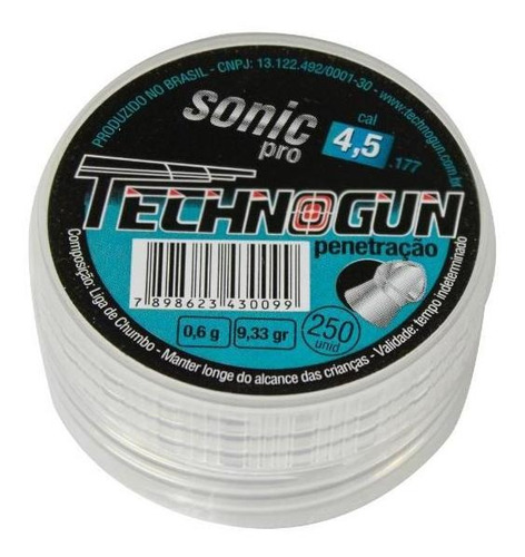 Chumbinho Technogun Sonic Pro 4.5mm 250un.