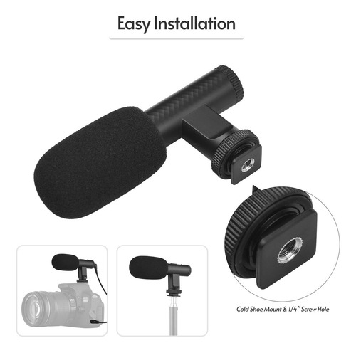 // Micrófono Estéreo Portátil Para Dslr/videocámara Con
