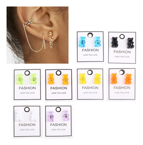 Pendientes De Resina Con Forma De Osito De Goma En Forma De