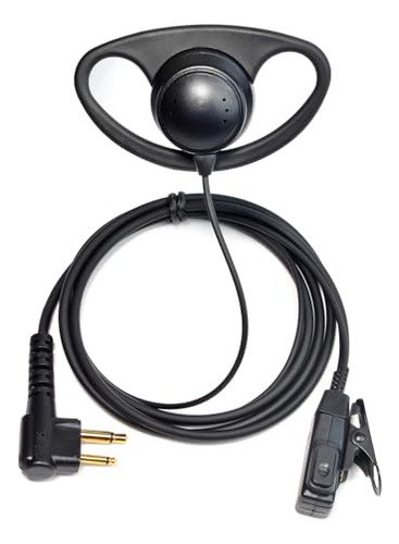 Auricular De Walkie Talkie D10m D-shape De Dos Vías Con Micr