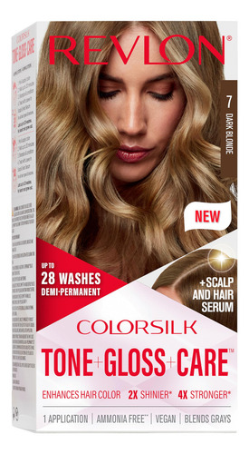 Tintura De Cabelo Revlon Colorsilk Tone + Gloss + Care 100ml