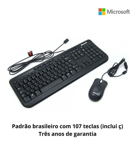 Imagem 3 de 4 de Kit Teclado E Mouse Usb 600 Microsoft - Apb-0005