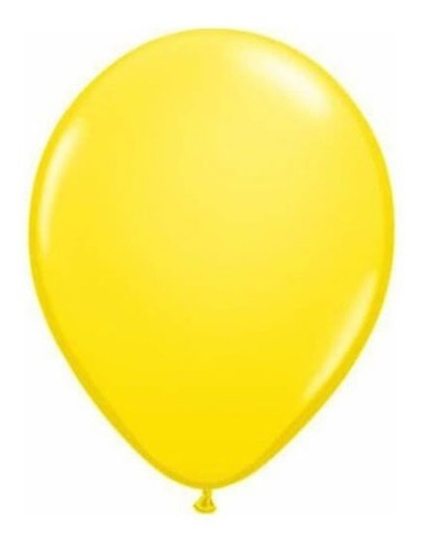 Kit 100 Balão Bexiga N° 7   Amarelo Látex