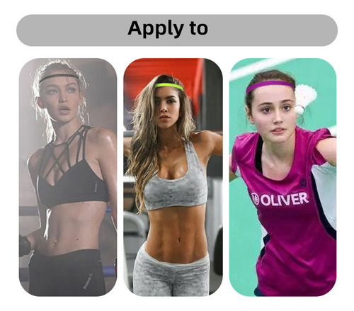 Bandas Para Cabello Deportivas Elásticas Cabeza Delgadas6pcs