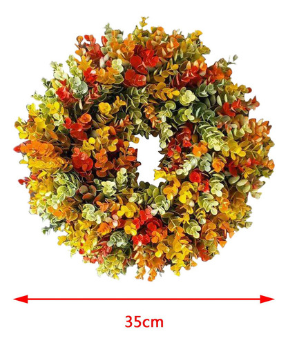 Guirnalda De Flores De Otoño Al Aire Libre, Hojas Los 35cm