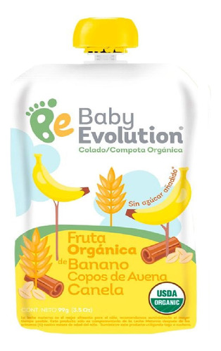 Compota Baby Evolution Banano Avena Canela X 99g